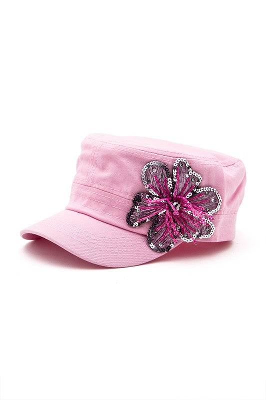 Sequins Beaded 3D Flower Statement Cadet Hat - Shop Style & More | Fresh Looks, Everyday Deals & Free Shipping