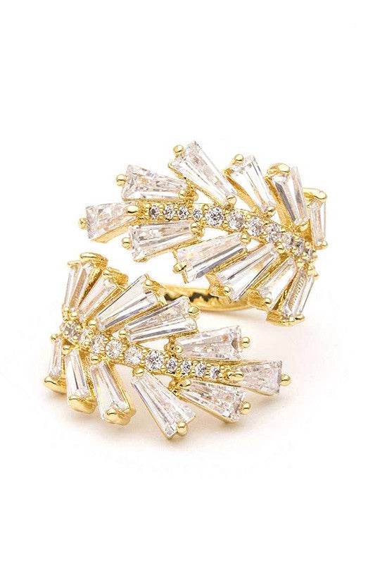 CZ Leaf Wrap Iconic Ring - Shop Style & More | Fresh Looks, Everyday Deals & Free Shipping