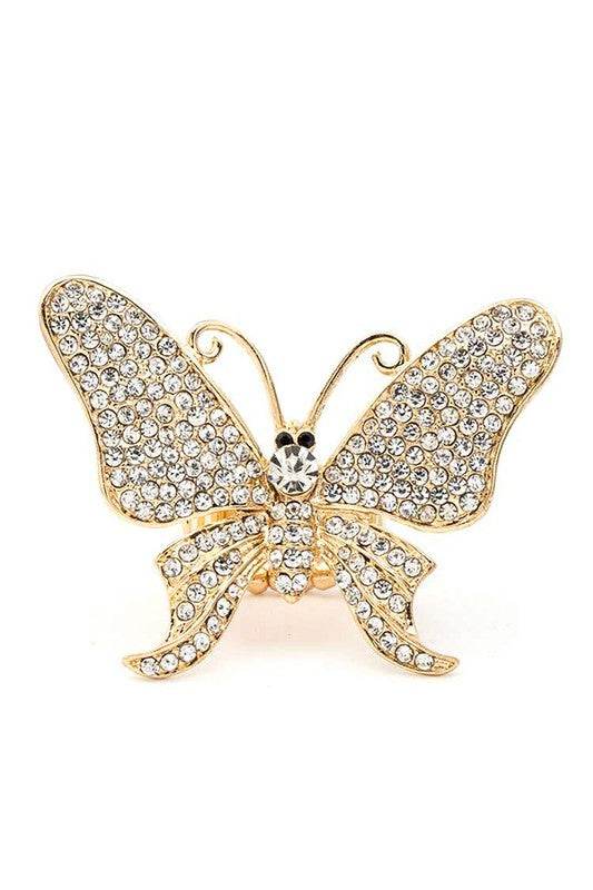 Crystal Butterfly Iconic Stretch Ring - Shop Style & More | Fresh Looks, Everyday Deals & Free Shipping