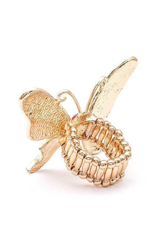 Crystal Butterfly Iconic Stretch Ring - Shop Style & More | Fresh Looks, Everyday Deals & Free Shipping