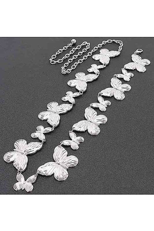 Textured Butterfly Metal Chain Belt - Shop Style & More | Fresh Looks, Everyday Deals & Free Shipping