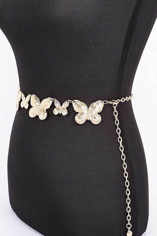 Textured Butterfly Metal Chain Belt - Shop Style & More | Fresh Looks, Everyday Deals & Free Shipping