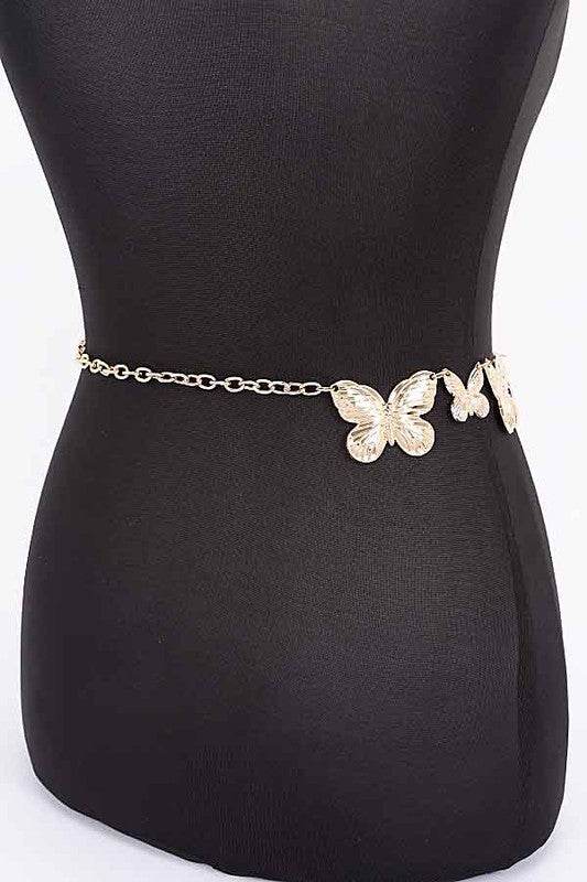 Textured Butterfly Metal Chain Belt - Shop Style & More | Fresh Looks, Everyday Deals & Free Shipping