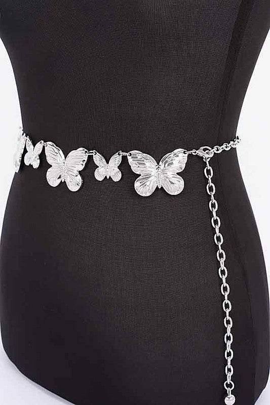 Textured Butterfly Metal Chain Belt - Shop Style & More | Fresh Looks, Everyday Deals & Free Shipping