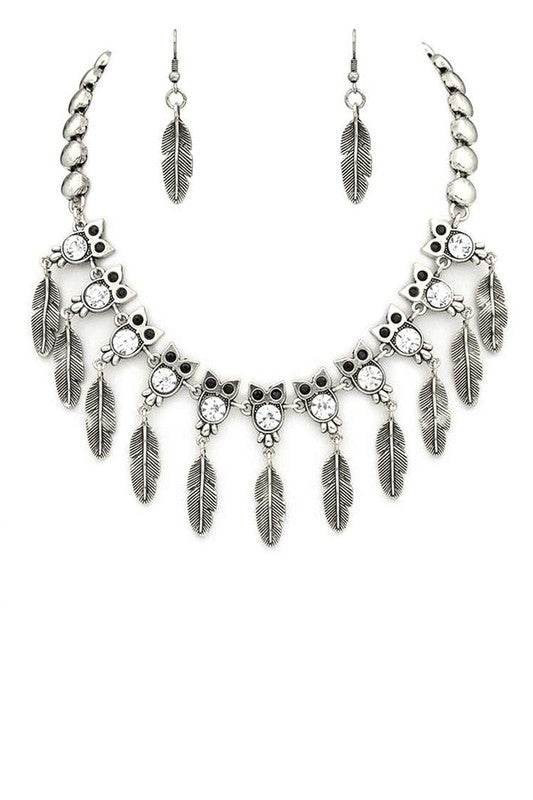 Mini Owls Iconic Fringe Metal Necklace Set - Shop Style & More | Fresh Looks, Everyday Deals & Free Shipping