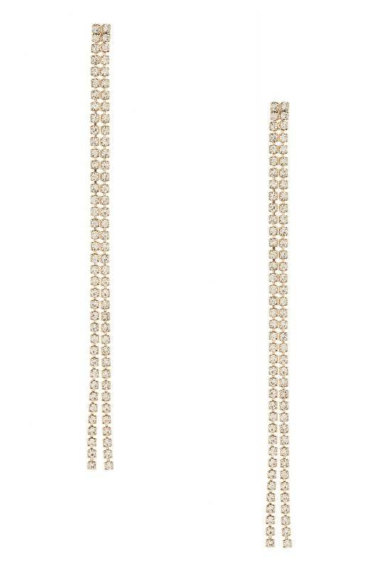 Rhinestone Long Drop Earrings - Shop Style & More | Fresh Looks, Everyday Deals & Free Shipping