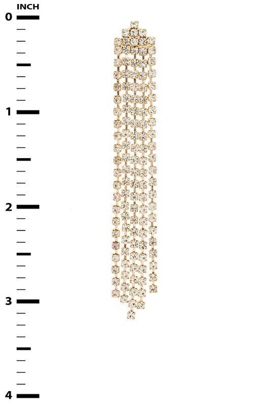 Fringe Rhinestone Chain Drop Earrings - Shop Style & More | Fresh Looks, Everyday Deals & Free Shipping