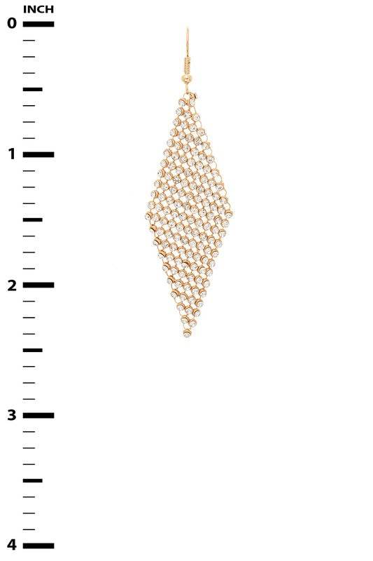 Rhinestone Mesh Iconic Earrings - Shop Style & More | Fresh Looks, Everyday Deals & Free Shipping