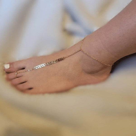Bohemian Gold Anklet Toe Ring Barefoot Sandal Ankl - Shop Style & More | Fresh Looks, Everyday Deals & Free Shipping