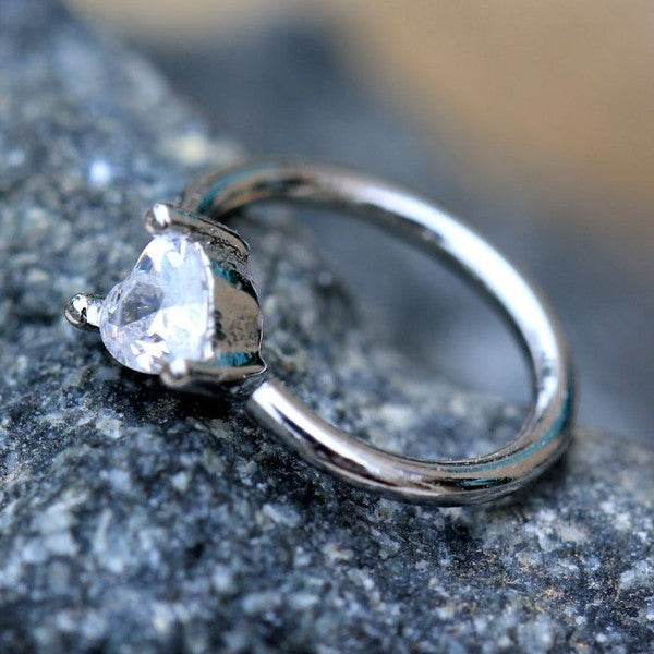 Prong Set Heart CZ Seamless Ring - Shop Style & More | Fresh Looks, Everyday Deals & Free Shipping