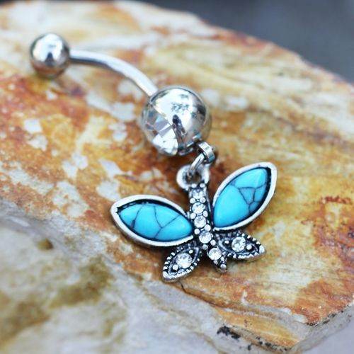 Butterfly Dangle Navel Ring - Shop Style & More | Fresh Looks, Everyday Deals & Free Shipping