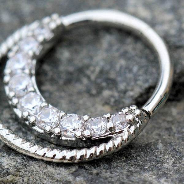 Double Jeweled Seamless Ring - Shop Style & More | Fresh Looks, Everyday Deals & Free Shipping