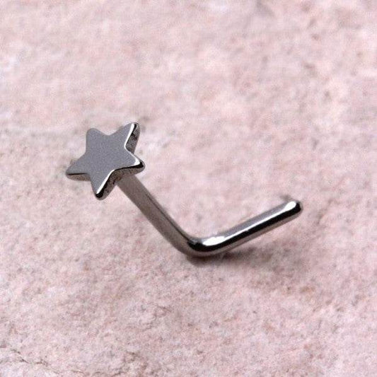 316L Stainless Steel Star L Bend Nose Ring - Shop Style & More | Fresh Looks, Everyday Deals & Free Shipping