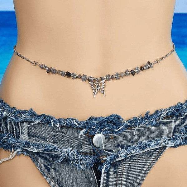 Butterfly Charm Stone Waist Chain - Shop Style & More | Fresh Looks, Everyday Deals & Free Shipping