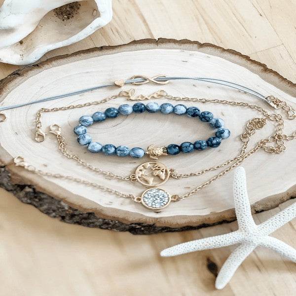 Ocean World 5-Piece Bracelet Set - Shop Style & More | Fresh Looks, Everyday Deals & Free Shipping
