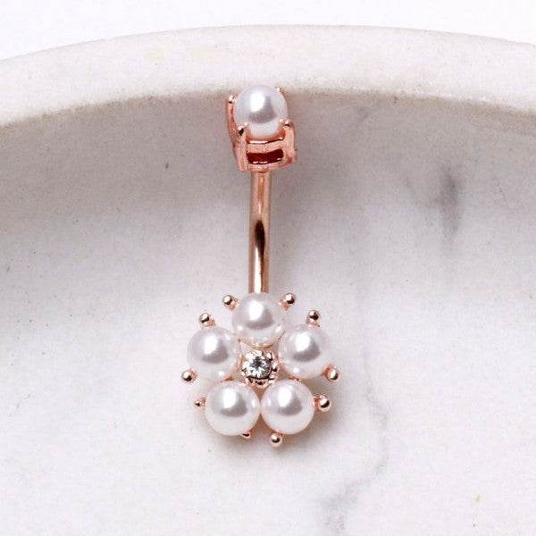 Rose Gold Plated Enchanted Pearl Navel Ring - Shop Style & More | Fresh Looks, Everyday Deals & Free Shipping