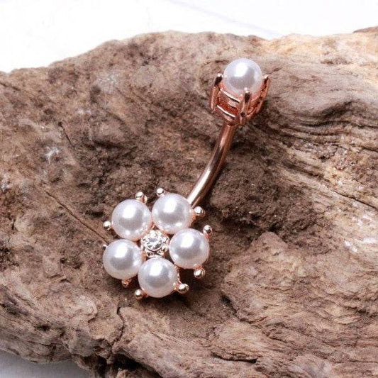 Rose Gold Plated Enchanted Pearl Navel Ring - Shop Style & More | Fresh Looks, Everyday Deals & Free Shipping