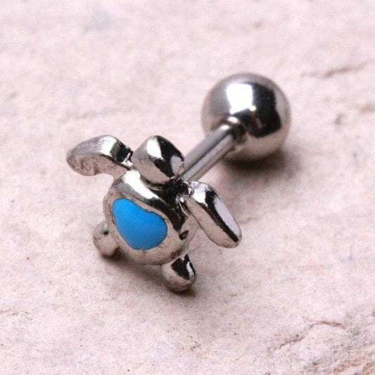 316L Stainless Steel Aqua Heart Sea Turtle Earring - Shop Style & More | Fresh Looks, Everyday Deals & Free Shipping