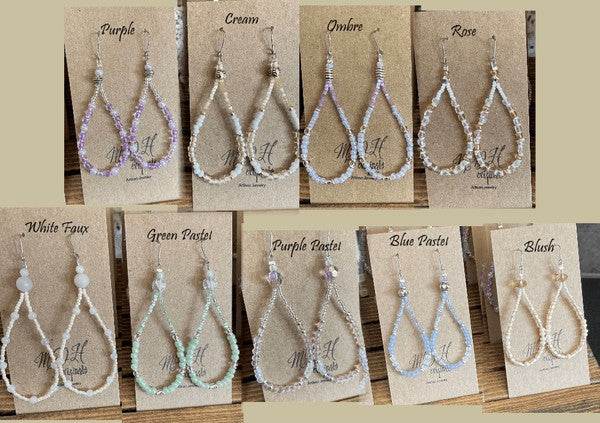 Pastel Sea Beads Teardrop Dangle Earrings - Shop Style & More | Fresh Looks, Everyday Deals & Free Shipping