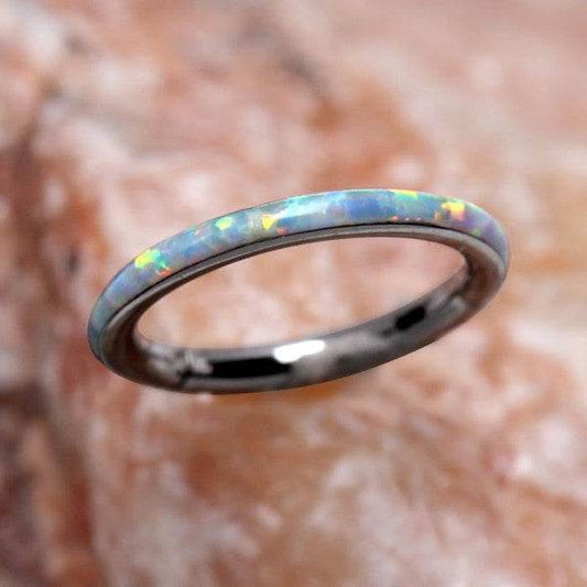 316L Stainless Steel White Synthetic Opal Seamless - Shop Style & More | Fresh Looks, Everyday Deals & Free Shipping