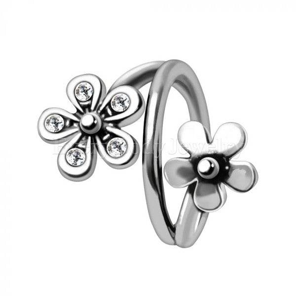 Twist Style Flower Seamless Ring / Cartilage - Shop Style & More | Fresh Looks, Everyday Deals & Free Shipping