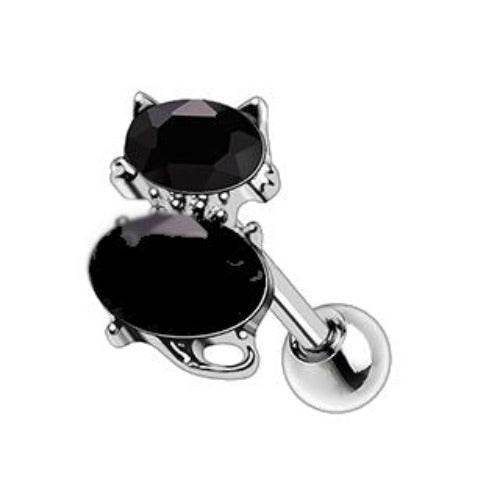 316L Stainless Steel Fancy Black Cat Cartilage - Shop Style & More | Fresh Looks, Everyday Deals & Free Shipping