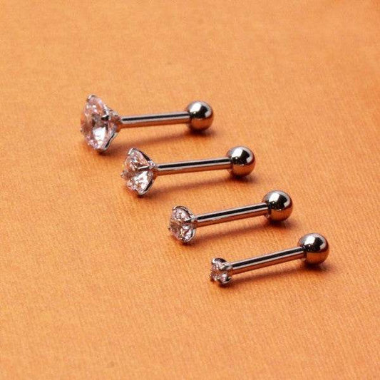 316L Stainless Steel Prong Set CZ Triple Helix - Shop Style & More | Fresh Looks, Everyday Deals & Free Shipping