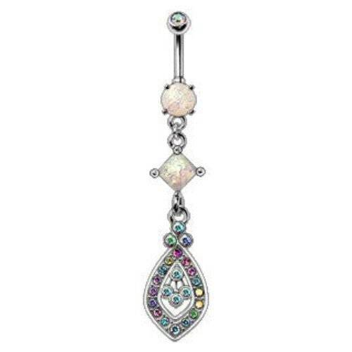316L Stainless Steel Aurora Teardrop Dangle Navel - Shop Style & More | Fresh Looks, Everyday Deals & Free Shipping