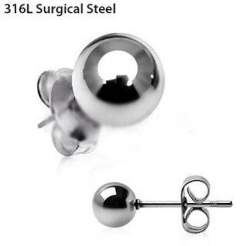 Pair of 316L Stainless Surgical Steel Ball - Shop Style & More | Fresh Looks, Everyday Deals & Free Shipping