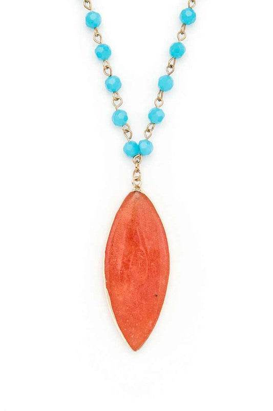 Beads & Precious Stone Pendant Necklace - Shop Style & More | Fresh Looks, Everyday Deals & Free Shipping