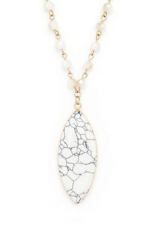 Beads & Precious Stone Pendant Necklace - Shop Style & More | Fresh Looks, Everyday Deals & Free Shipping