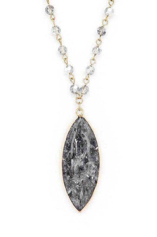 Beads & Precious Stone Pendant Necklace - Shop Style & More | Fresh Looks, Everyday Deals & Free Shipping