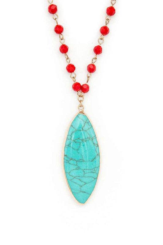 Beads & Precious Stone Pendant Necklace - Shop Style & More | Fresh Looks, Everyday Deals & Free Shipping
