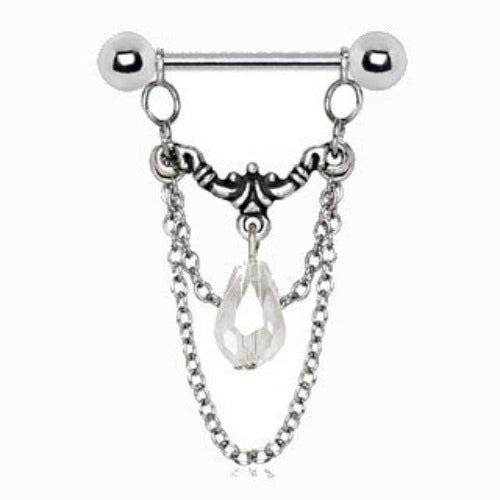 316L Stainless Steel Aurora Double Chain Nipple - Shop Style & More | Fresh Looks, Everyday Deals & Free Shipping