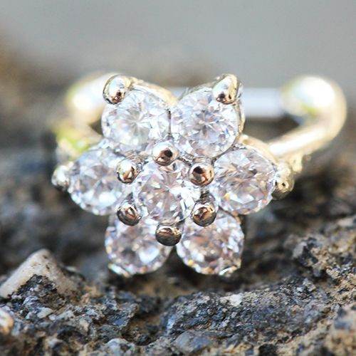 316L Stainless Steel CZ Flower Cartilage Clicker - Shop Style & More | Fresh Looks, Everyday Deals & Free Shipping