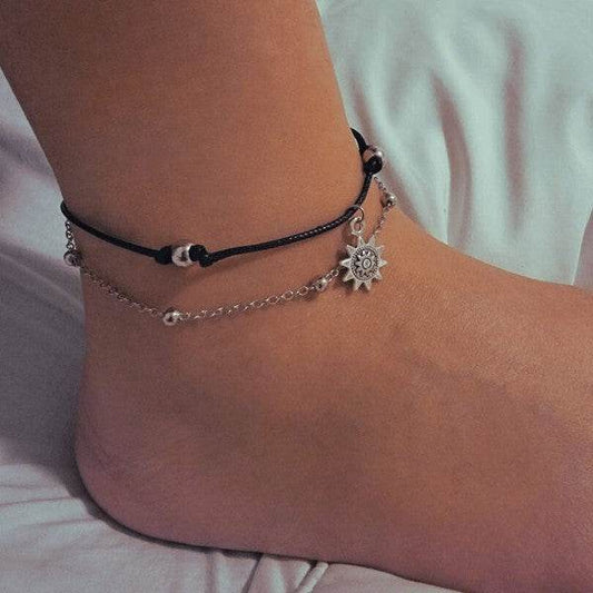 Vintage Boho Multi Layer Sun Anklet Ankle Bracelet - Shop Style & More | Fresh Looks, Everyday Deals & Free Shipping