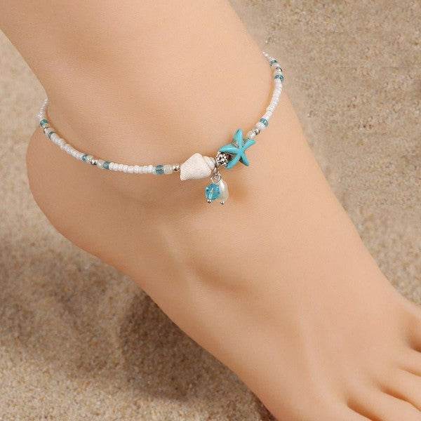 Beach Beaded Starfish Anklet Ankle Bracelet - Shop Style & More | Fresh Looks, Everyday Deals & Free Shipping