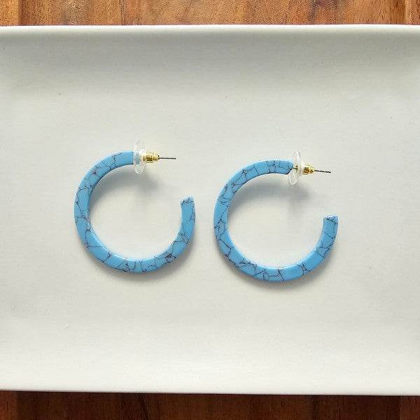 Camy Hoops - Turquoise - Shop Style & More | Fresh Looks, Everyday Deals & Free Shipping