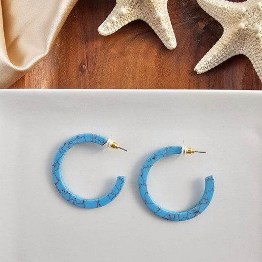 Camy Hoops - Turquoise - Shop Style & More | Fresh Looks, Everyday Deals & Free Shipping