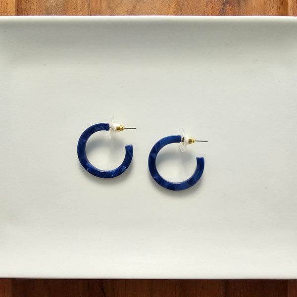 Cam Mini Hoops - Navy - Shop Style & More | Fresh Looks, Everyday Deals & Free Shipping