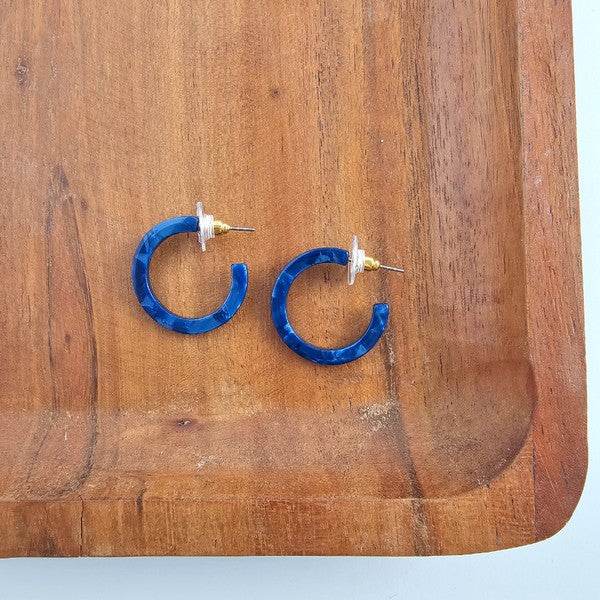 Cam Mini Hoops - Navy - Shop Style & More | Fresh Looks, Everyday Deals & Free Shipping