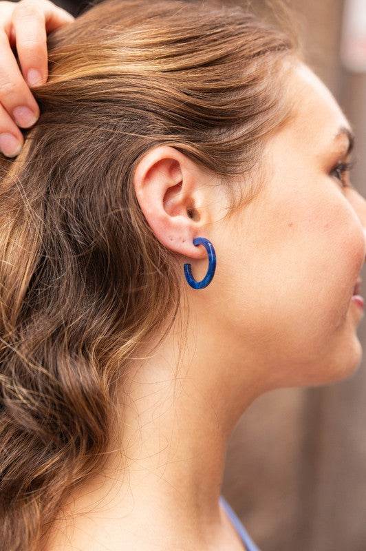 Cam Mini Hoops - Navy - Shop Style & More | Fresh Looks, Everyday Deals & Free Shipping
