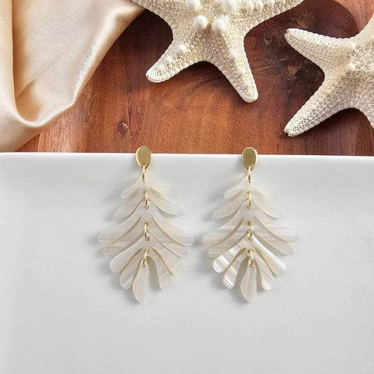 Petite Palm Earrings - Seashell - Shop Style & More | Fresh Looks, Everyday Deals & Free Shipping