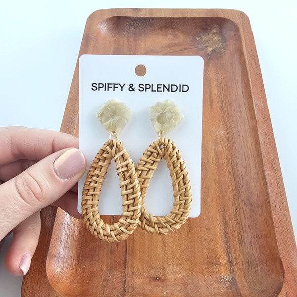 Malia Earrings - Dark Rattan - Shop Style & More | Fresh Looks, Everyday Deals & Free Shipping