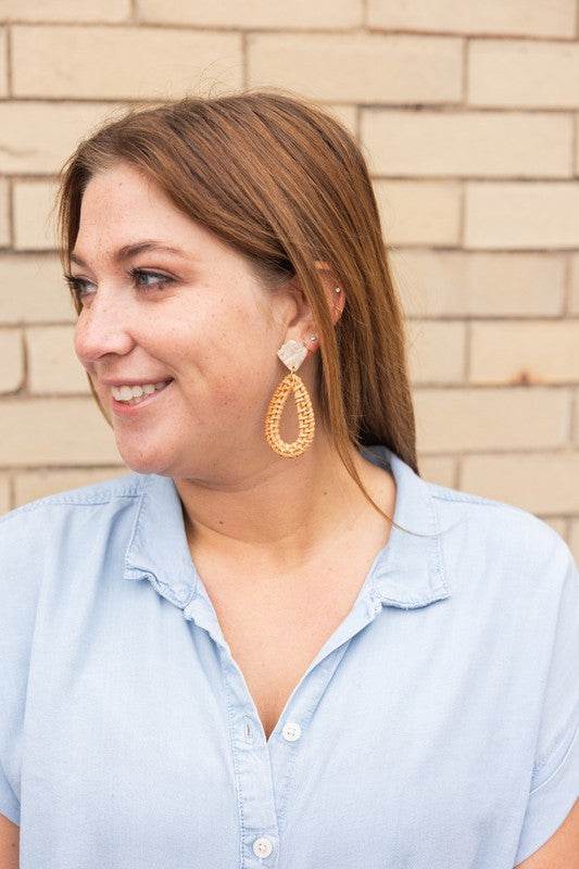 Malia Earrings - Dark Rattan - Shop Style & More | Fresh Looks, Everyday Deals & Free Shipping