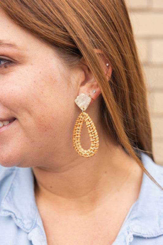 Malia Earrings - Dark Rattan - Shop Style & More | Fresh Looks, Everyday Deals & Free Shipping