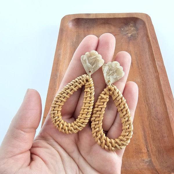 Malia Earrings - Dark Rattan - Shop Style & More | Fresh Looks, Everyday Deals & Free Shipping