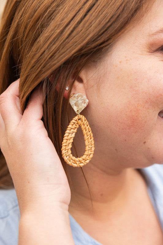 Malia Earrings - Dark Rattan - Shop Style & More | Fresh Looks, Everyday Deals & Free Shipping