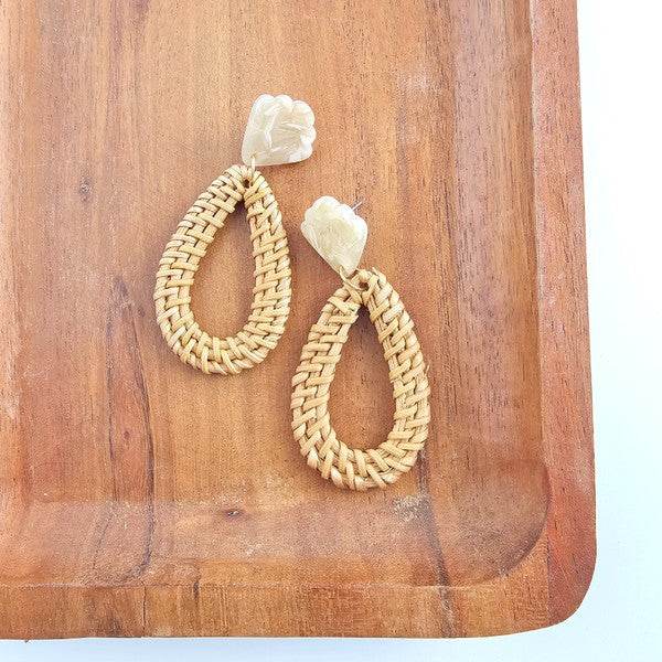 Malia Earrings - Dark Rattan - Shop Style & More | Fresh Looks, Everyday Deals & Free Shipping