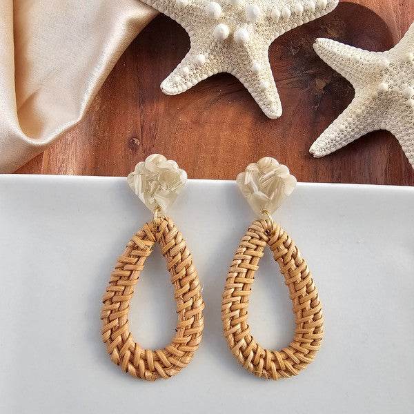 Malia Earrings - Dark Rattan - Shop Style & More | Fresh Looks, Everyday Deals & Free Shipping